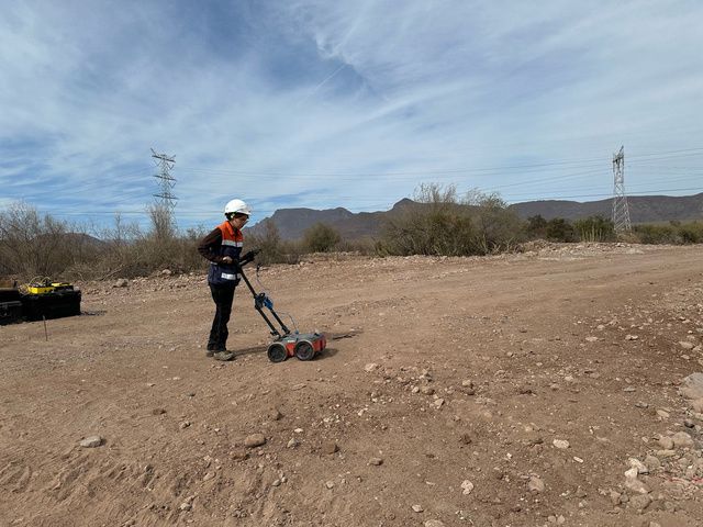 Levantamiento con georradar en terracería